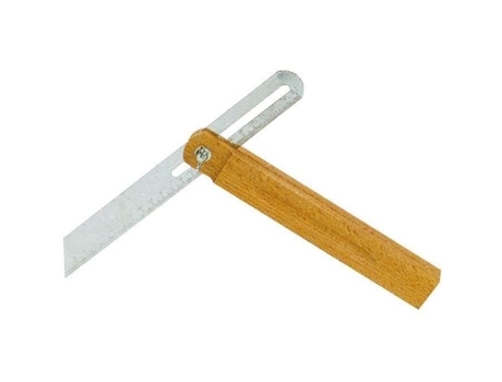 Falso Esquadro Fischer Darex 25 Cm Madeira Faia E Aço Zincado Ângulo De Medição 90°
