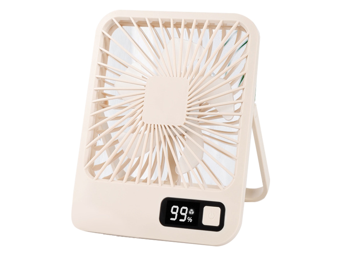 Ventilador de Mesa Usb 5 Modos Velocidade Ultra Silencioso Pequeno para Escritório Casa Amarelo Claro