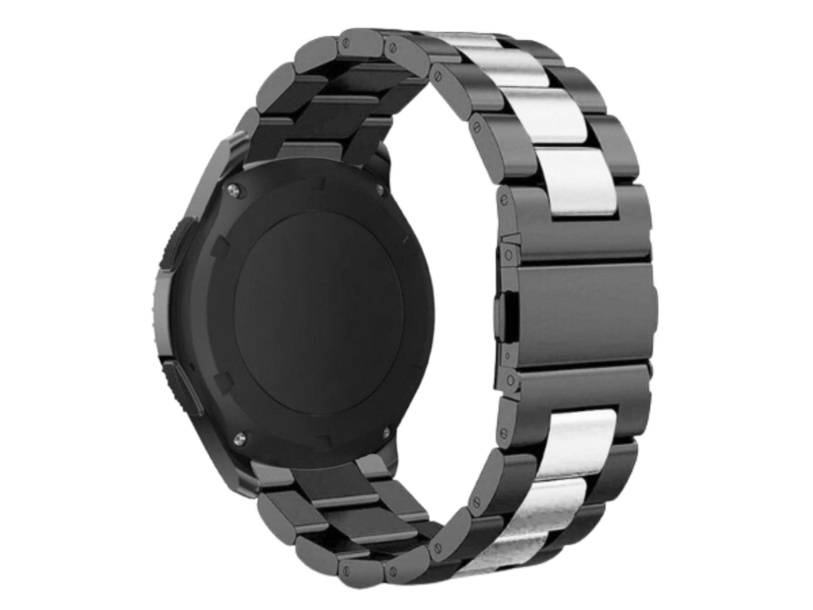 Bracelete Aço Ajustável para Huawei Watch GT3 Elegant 42mm Preto e Prata