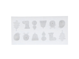 Molde de silicone para fazer chocolate decorativo com desenhos animados, doces caseiros e massa de Natal.