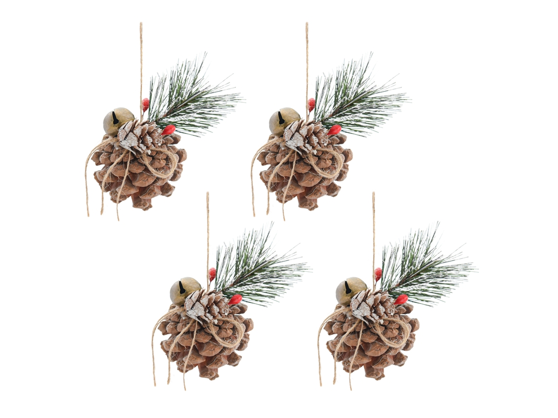 Laxiscreed Pack De 4 Cones De Pinho Para Decoração E Árvores De Natal