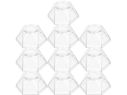 Conjunto De 10 Peças Suporte Para Exibição Cristais, Com Base Em Acrílico Transparente
