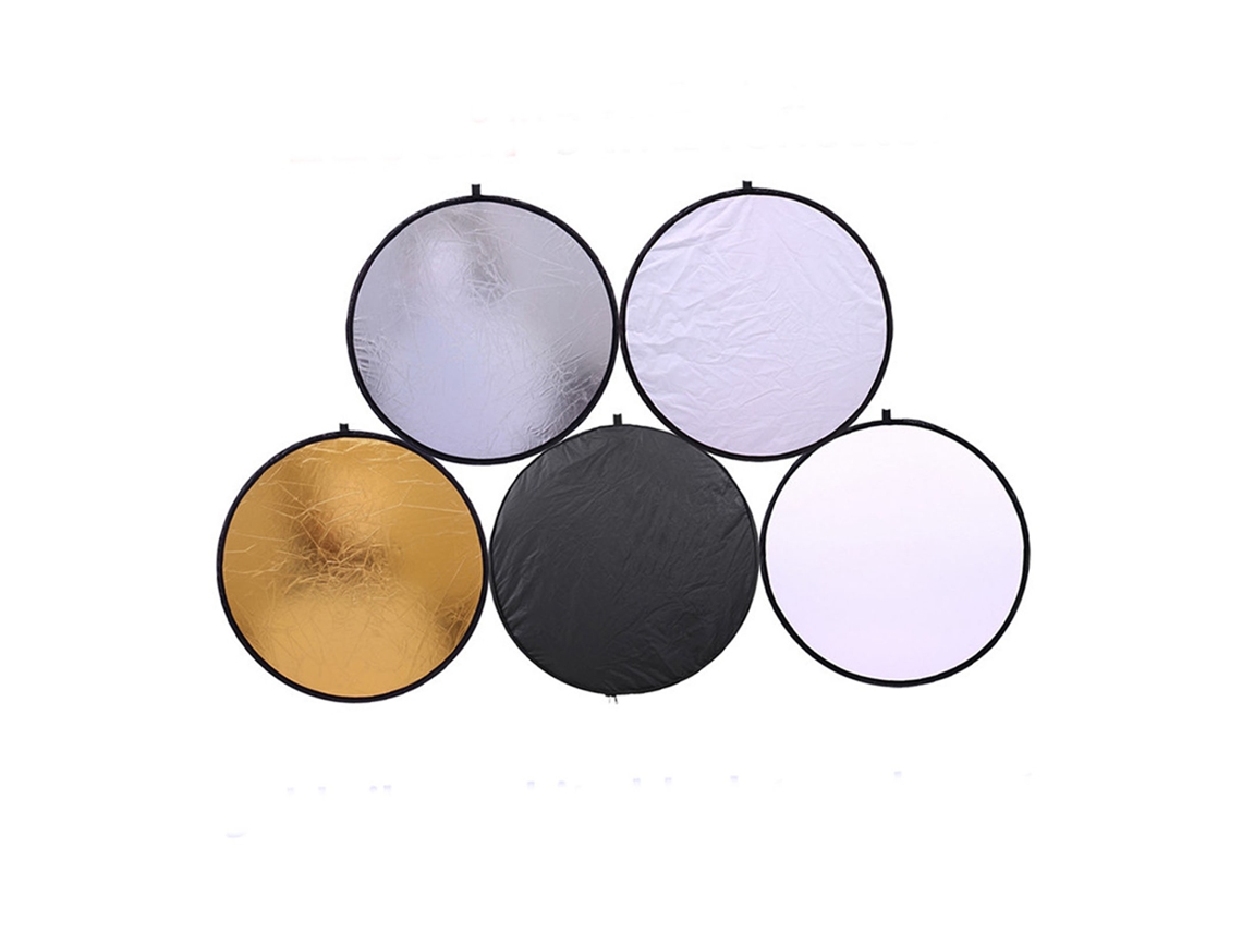 Light Reflector 80cm 5 In 1 Multi Disc Collapsible Circular Reflector For Photography Translucent Silver Gold White And Black LAXISCREED