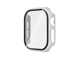 Película De Vidro Temperado Para Apple Watch Series 11 De 46 Mm Com Capa Integrada Em Policarbonato Branca