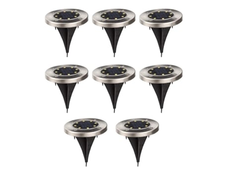 8pcs Solar Ground Light, led Solar Disk Light Outdoor Waterproof Jardim Paisagem Iluminação