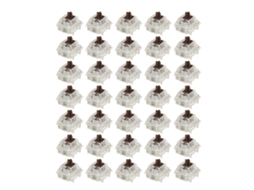 Aetheria 35pcs Interruptor Mecânico Smd Rgb Transparente Diy Teclado Estabilidade Alta Brown Switch