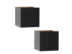 Led Luz de Parede Exterior Conjunto de 2 Luz de Parede Exterior Interior para Baixo Iluminação Exterior Preto Moderno Ip65 NETTLIFE