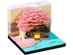Calendário Semanal Com Luz Led 3d - Escultura Em Papel - Bloco De Notas - Desk Planner -