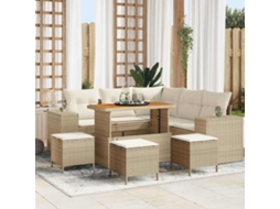 Vidaxl Conjunto De Sofá De Jardim 9 Unid. 8-número De Lugares