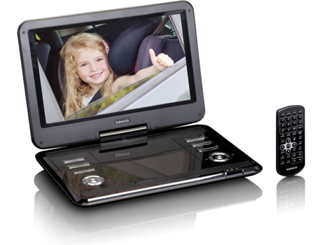 Leitor DVD Portátil LENCO 12'' DVP 1210 Preto — Ecrã Simples | 12'' | USB