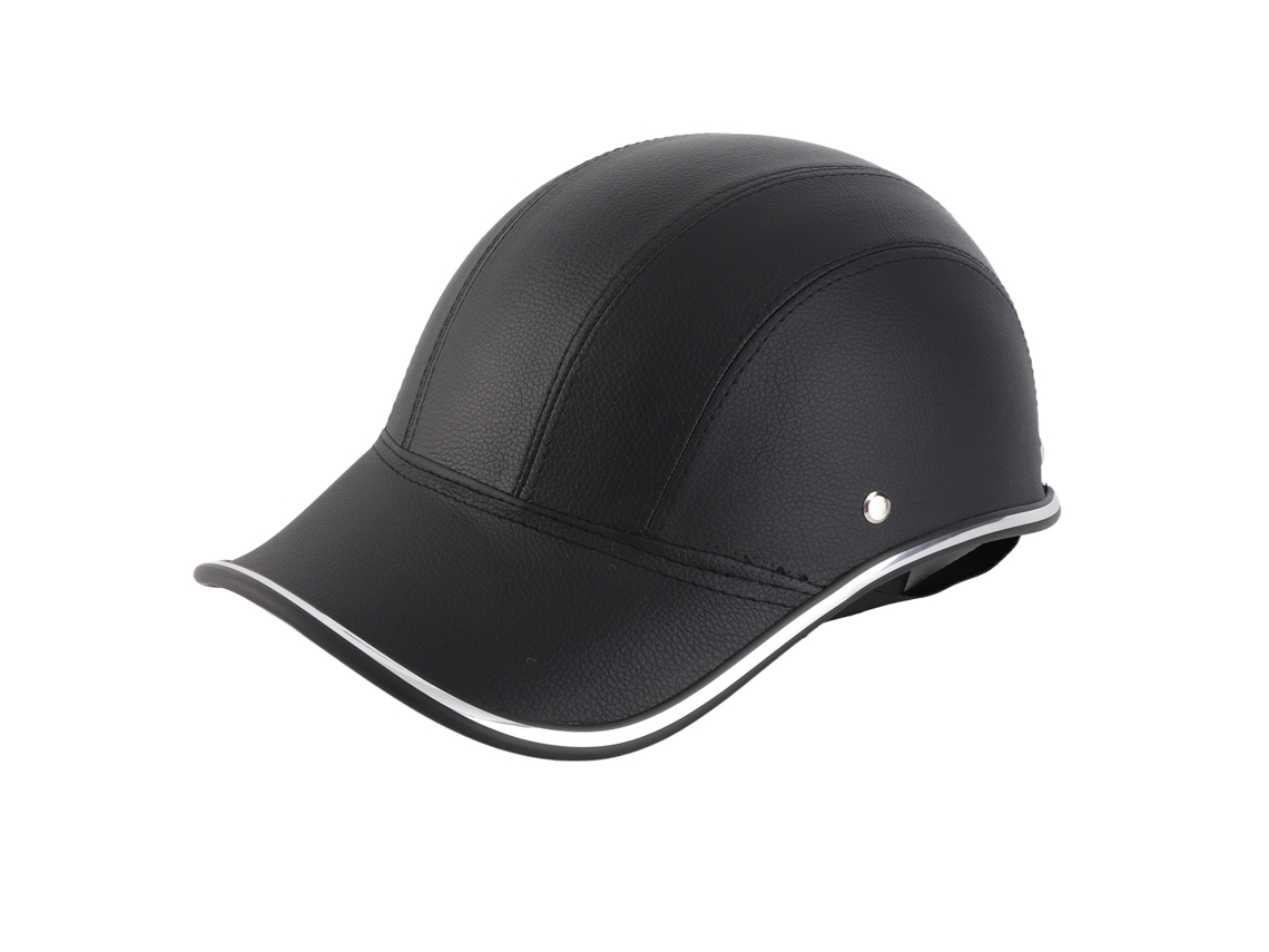 Casco de Media Cara para Moto Bicicleta com Correa Ajustável Proteção Cabeça S/MARCA