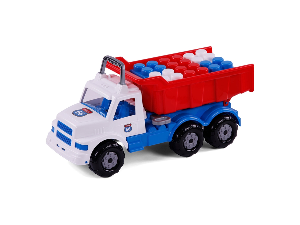 Caminhão Basculante Cavallino Route 66 Xl Com Blocos De Construção De Plástico Cavallino Toys