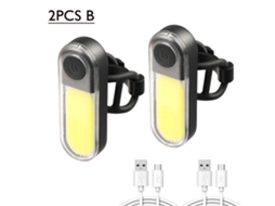 Lurelia Luz De Bicicleta Resistente À Água Recarregável Usb, Led, Leve, 400 Mah, Abs