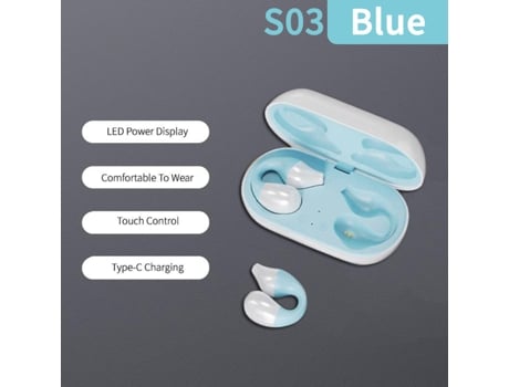 Hifi Wireless Headphone Bone Conduction Concept Ear-Clip Sports Game Música Controle de Toque Noise Cancelling Tws Bluetooth Auscultadores