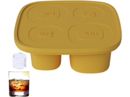Forma De Gelo Cilíndrica, Fácil De Desenformar | Recipiente Oco De Silicone Com 4 Cavidades Para Uís Gokoco