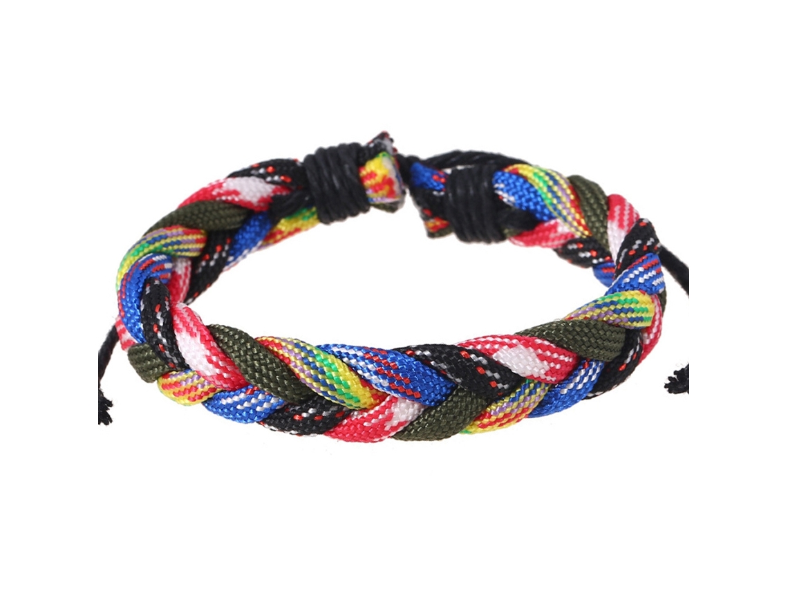 Pulseira Unisex Tricotado Colorido Presente Handmade