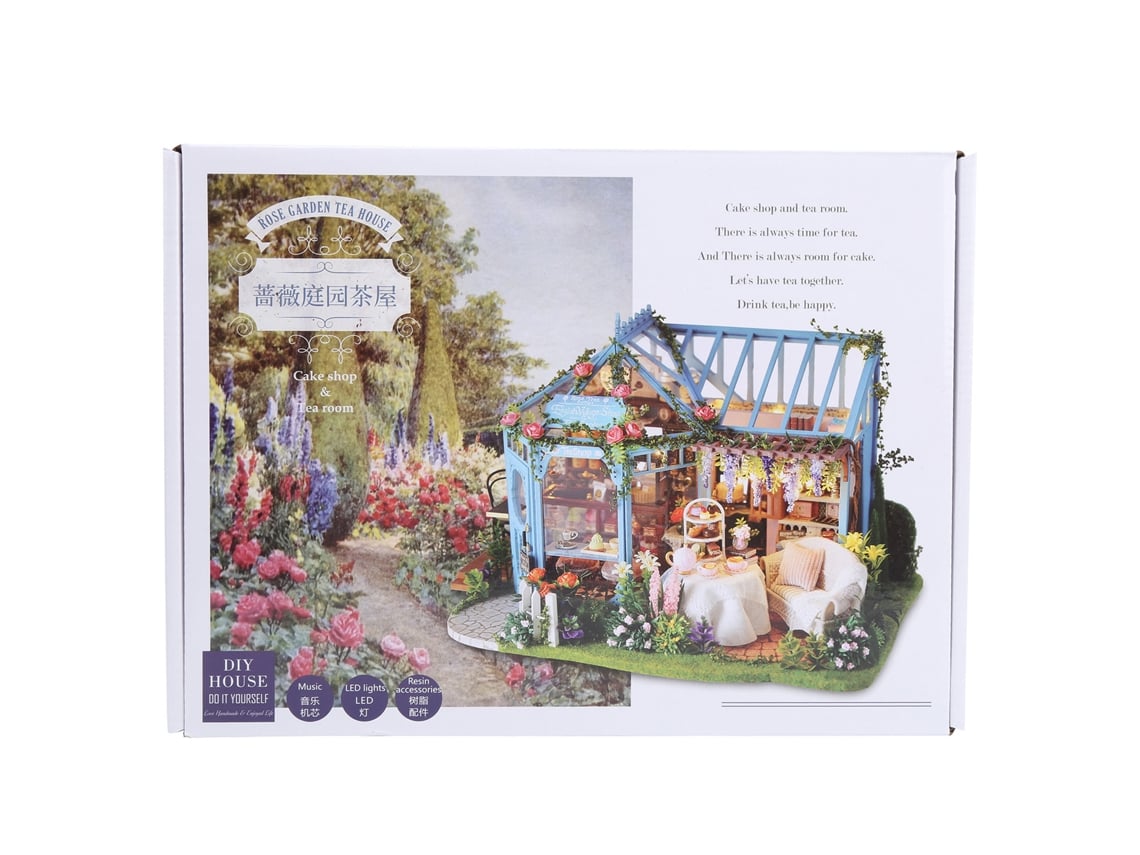 Ats casa de Bonecas de Madeira Diy Miniatsura Kit para Montar Colecionar Presente Decoração de Casa