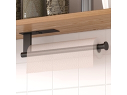 Porta Rolo De Cozinha Em Aço Inox Preto Suporte Mural Para Papel Toalha,fixação Fácil Btforus