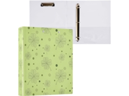 Pasta de 3 Argolas para Papel Tamanho Carta , Trevo São Patrício, Organizador Redondas com Pra (27,9 X 21,6 Cm)