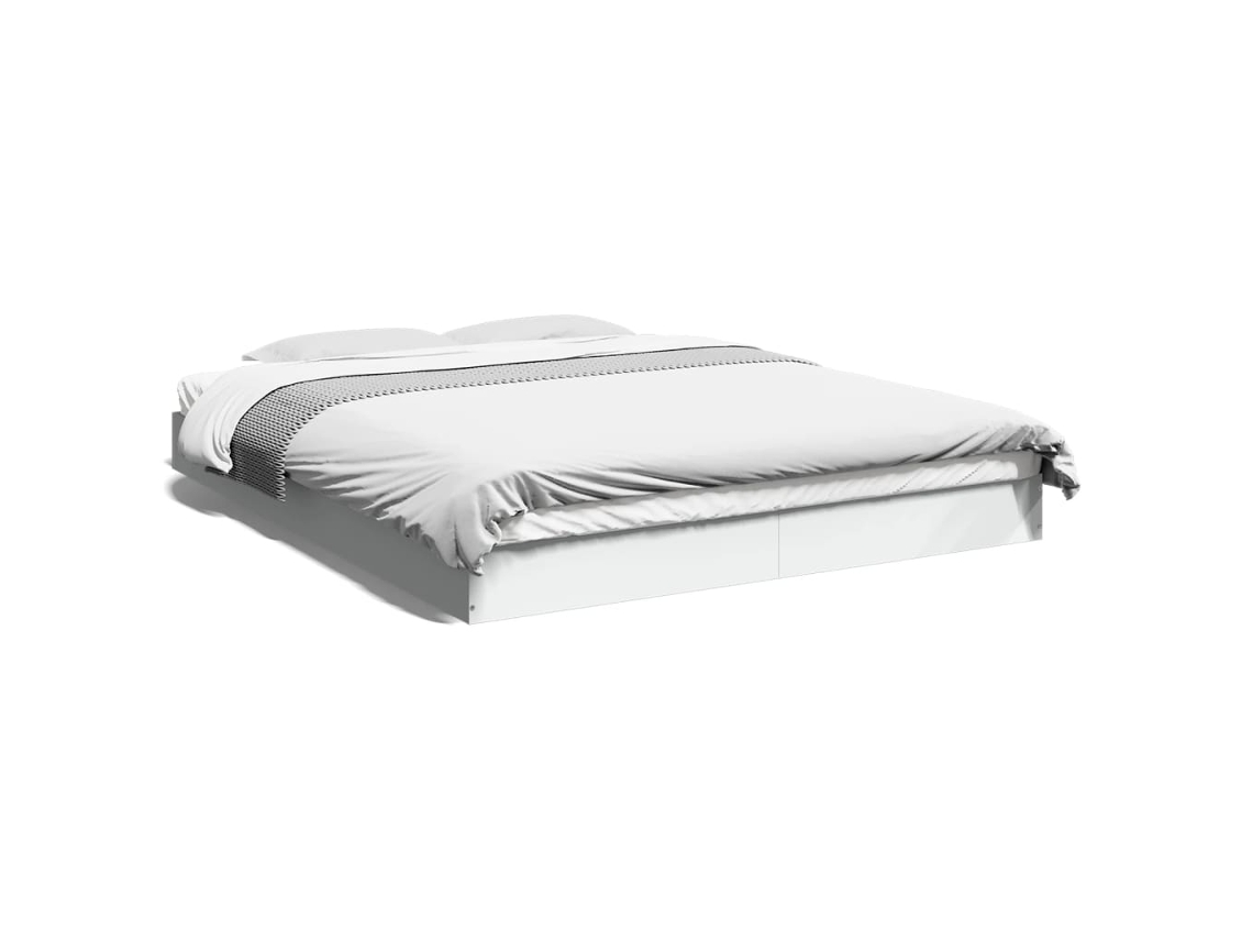 Cama VIDAXL Madeira Branco (150x200cm)