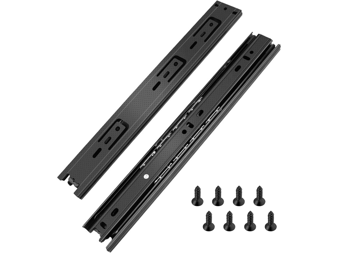 1par De Corrediças Para Gavetas, Com Extensão Total, Rolamentos De Esferas, Em Metal, Para Arquivos E Guarda Roupas