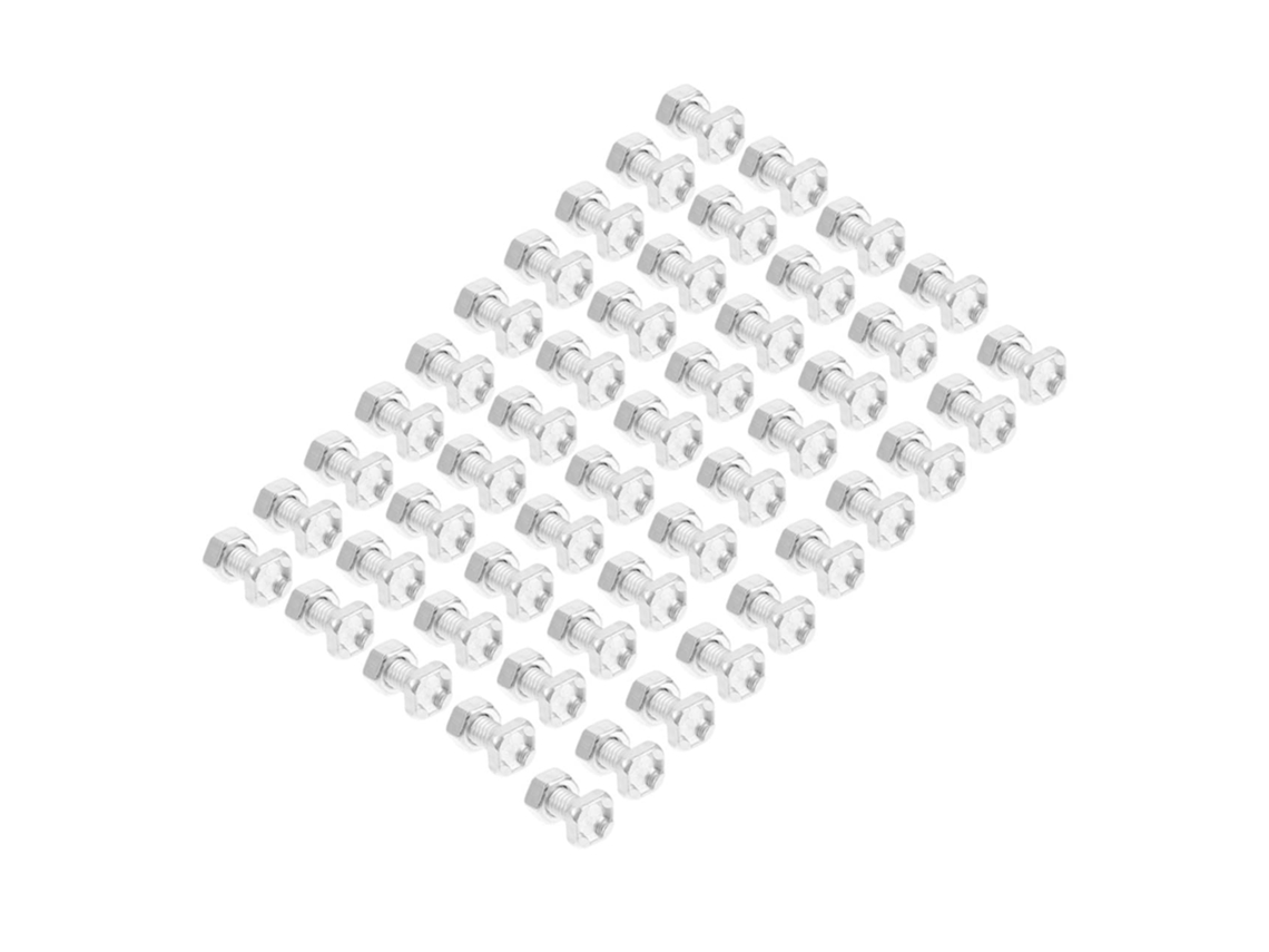 Conjunto Com 100 Parafusos E Porcas De Alumínio, Reparos, Resistentes À