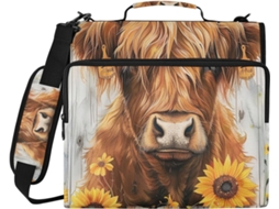Highland Pasta Girassol, Organizador Resistente À Água Com 3-argolas, Bolso Laptop E Bolsos Arquivos, Ideal