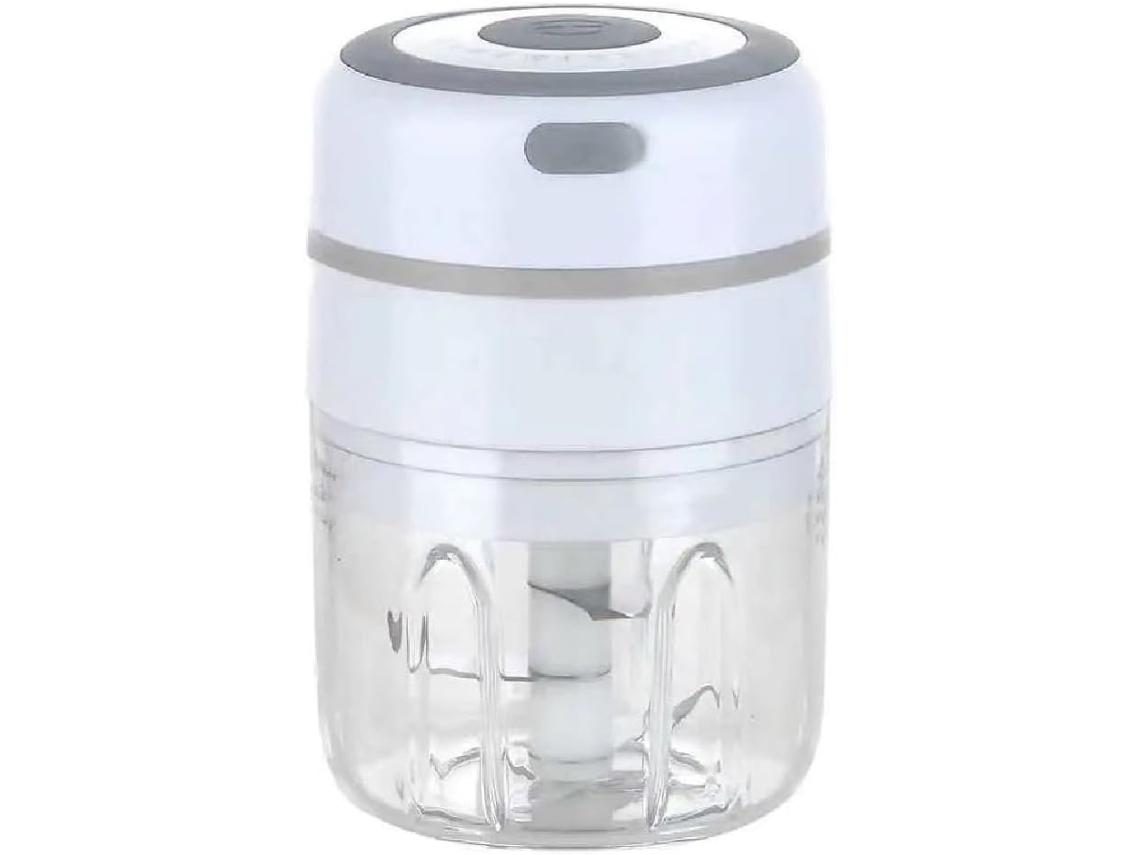Mini Picador Elétrico Portátil Com Carregamento Usb Para Ervas, Com Câmara Transparente, Ideal Para Uso Doméstico (branco)