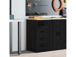 Vidaxl Armário De Arrumação De Garagem Preto 40x51x85 Cm