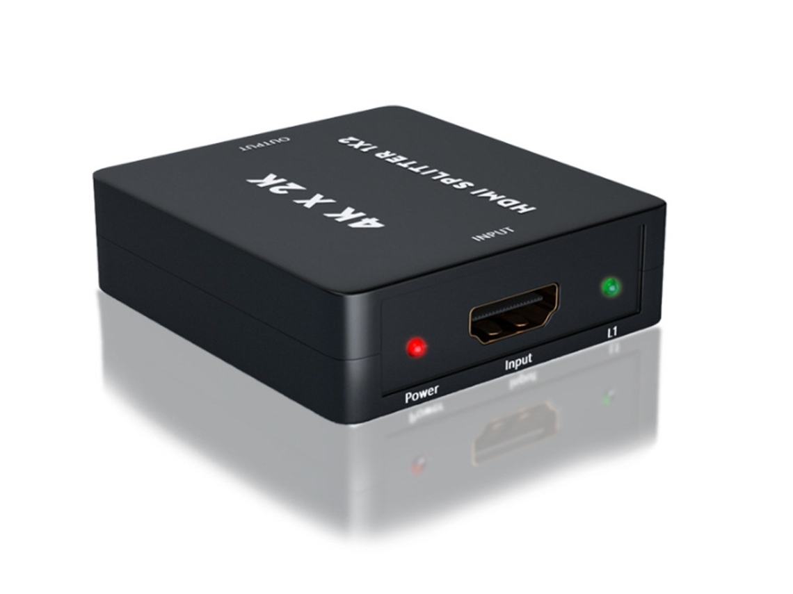 Divisor 4k Hdmi 1x2 Divisor Hdmi 1 Entrada 2 Saídas Amplificador Distribuidor De 2 Vias Hdmi Ver 1.4 Suporte 3d Hdcp Yizhood (preto)