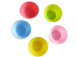 Farfi 5 Piezas Moldes De Silicona Antiadherentes Forma Geométrica Para Hornear Magdalenas En Cocina 5 Peças Redondas
