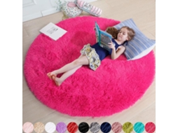 Tapete Ehstmind Redondo Quarto Circular Fofo Peludo Multicor (100x50x50cm)