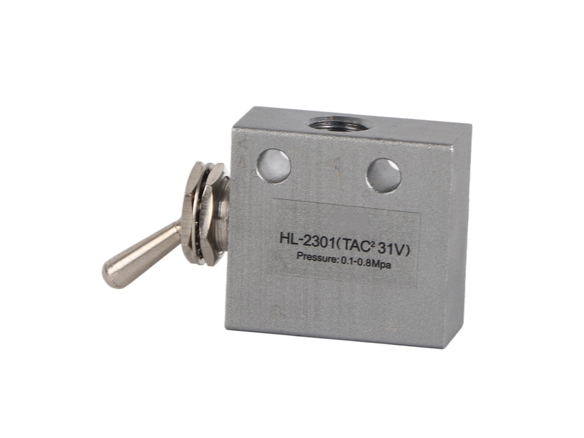Válvula Mecánica Neumática Interruptor Toggle 3 Posiciones 2 Puertos Hl2301