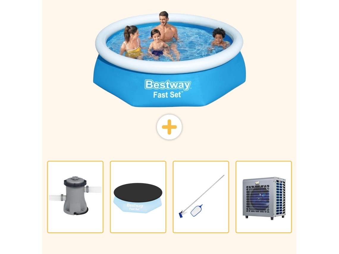 Bestway Piscina Bestway Fast Set Redonda - 244x61 Cm - 5-peças S283