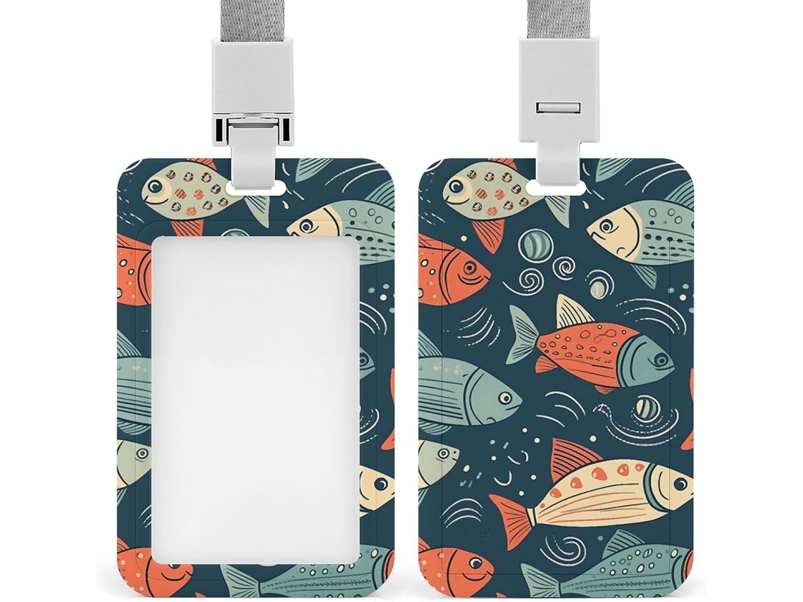 Suporte para cabo Crachá em formato de peixe, estilo divertido, com proteção vertical.
