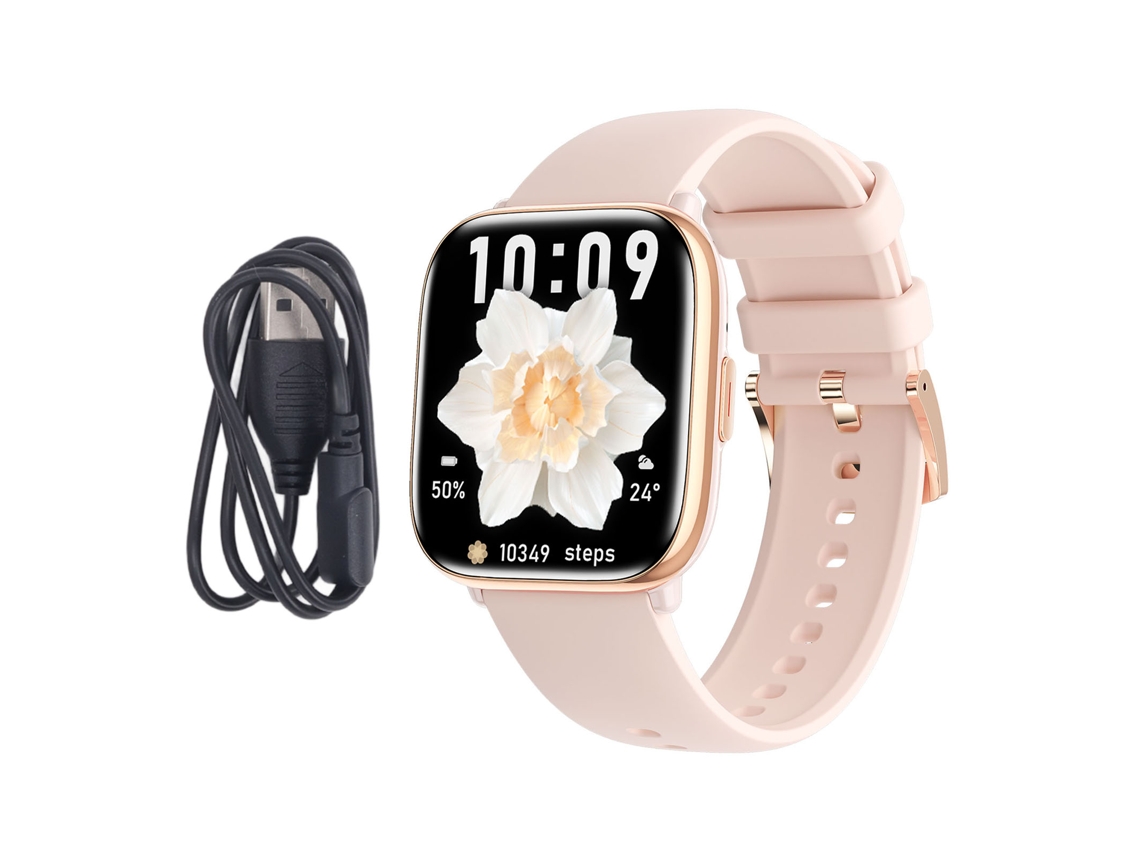 Relógio Inteligente 1.75 Polegadas Ip68 Monitoramento de Sono Fitness Tracker para Ios e Android Rosa