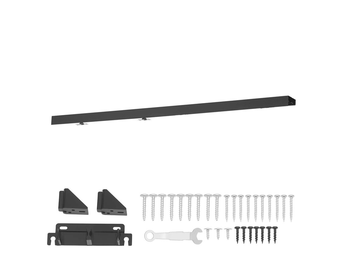 Kit De Ferragens Para Portas Deslizantes 152,4 Cm, Ferragem Porta Deslizante Trilho Duplo Liga Alumínio, Sistemas 2 Com Espessura 25-45 Mm E Largura