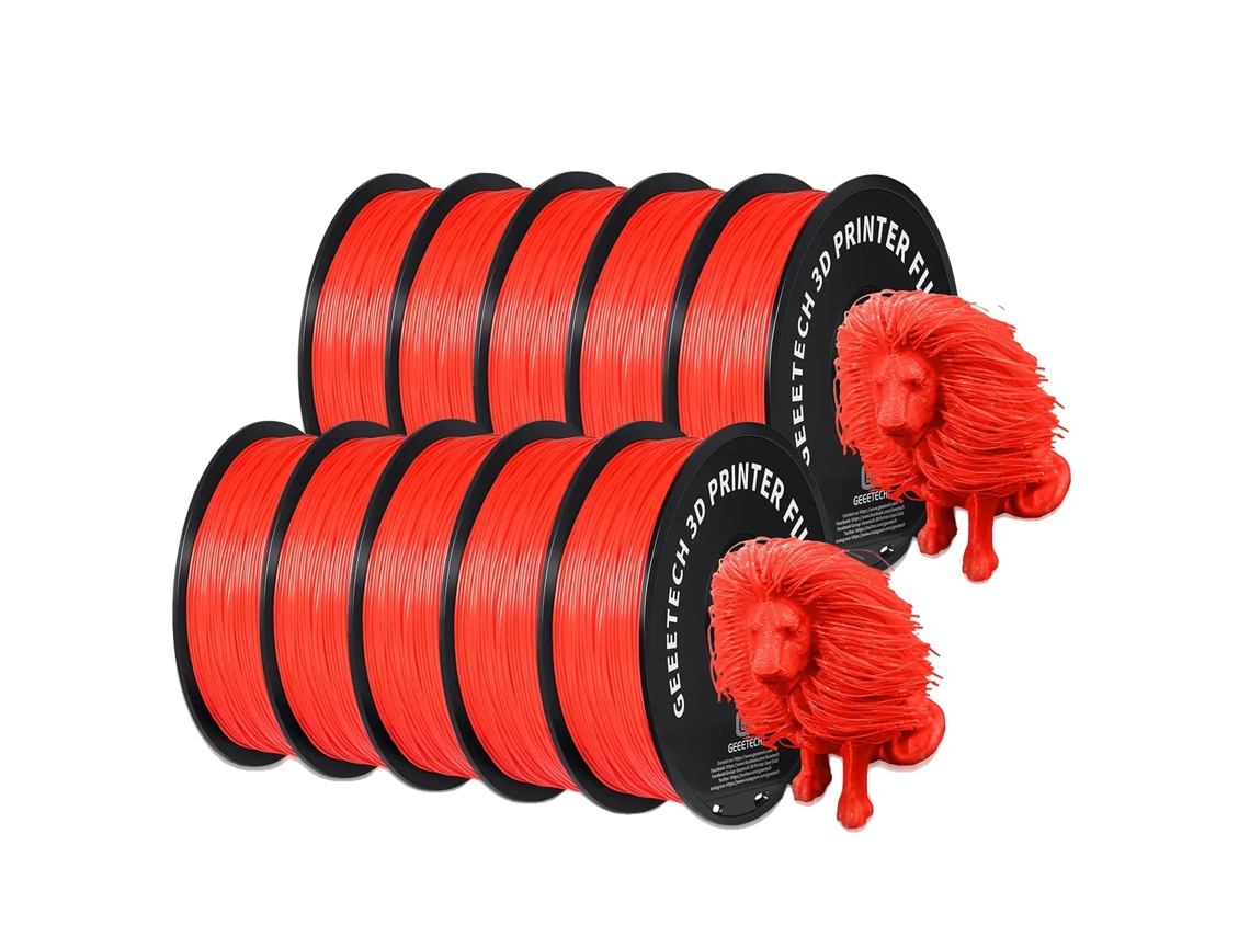 Filamento Pla, Peso De 10kg, Diâmetro De 1.75mm,pla Vermelho 10kg