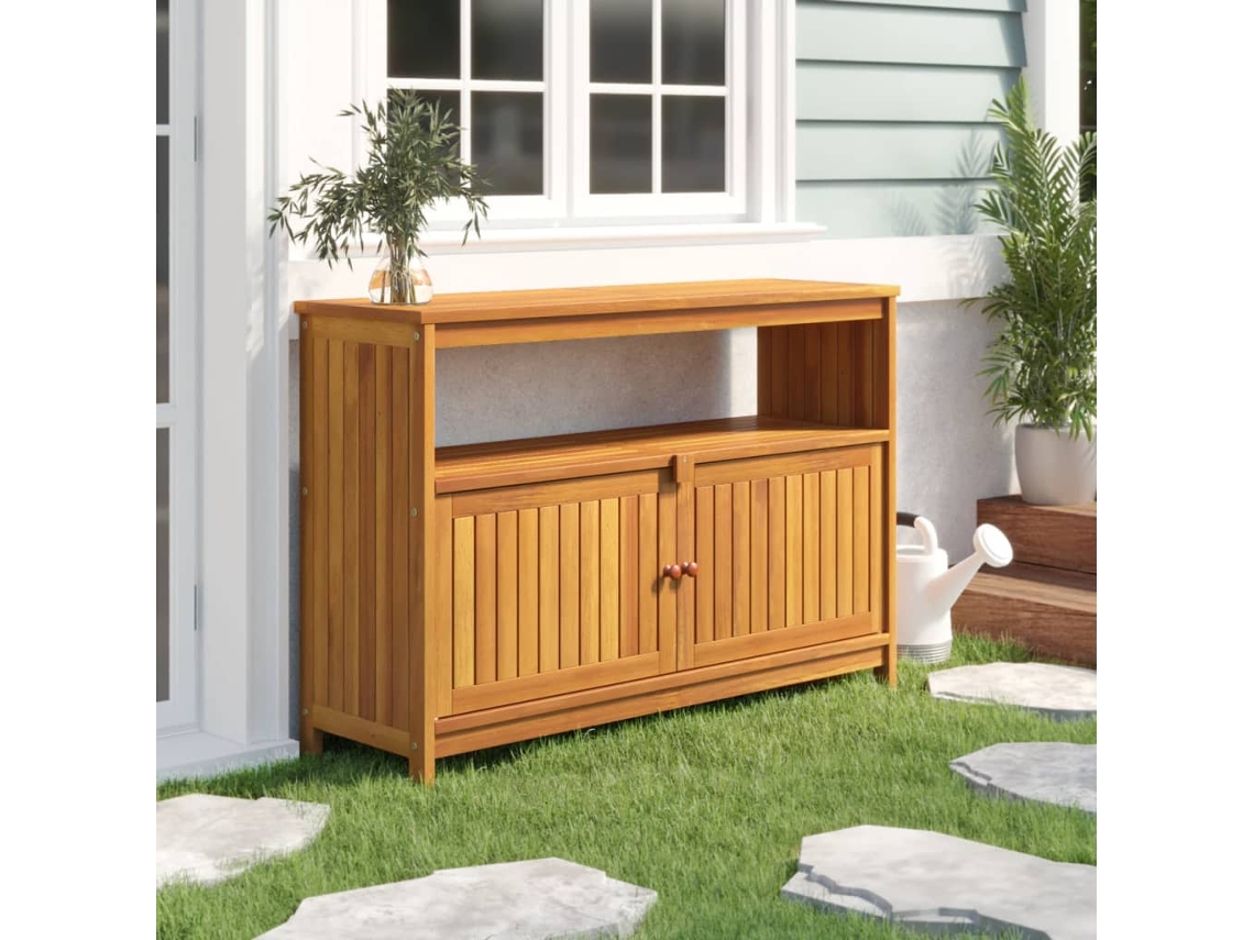Mesa Consola Para Jardim 110x35x75 Cm Madeira De Acácia Maciça Lovely Home