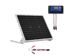 Kit De Painel Solar Monocristalino 12 V E 50 W Com Controlador Mppt Branco Vevor