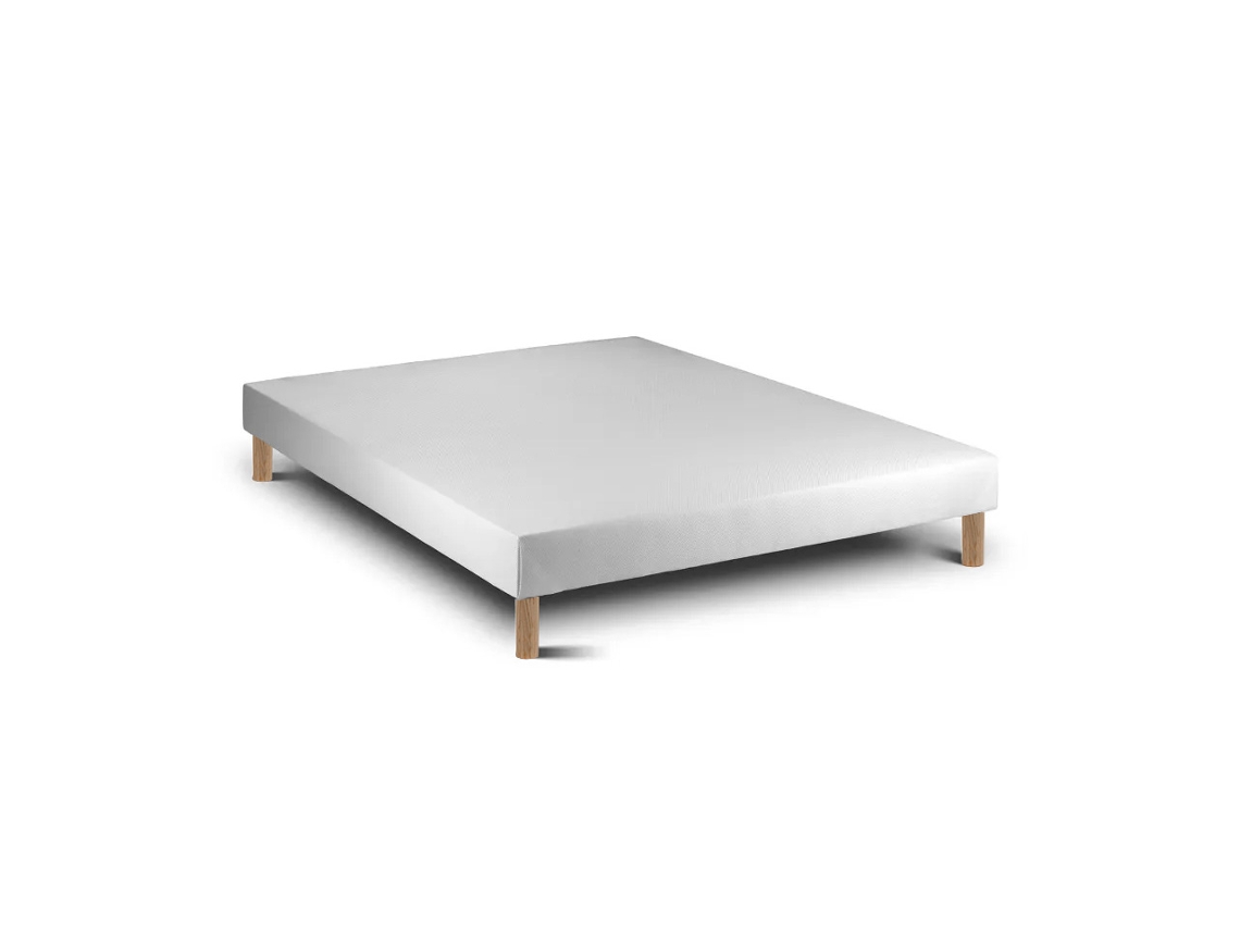 Sommier Madeira 15 Branco  Pés Redondos 190 X 150 Cm Altura 30 Cm Indream