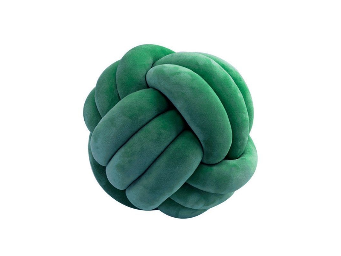 Travesseiro de Bolinha Nó, Macio, Decorativo, 7.9x7.9in, Verde Escuro