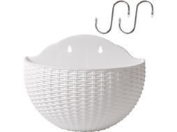 Set De 3 Macetas Colgantes Blancas Para Pared, Hogar, Balcón, Oficina, Decoración De Interiores Y Exteriores