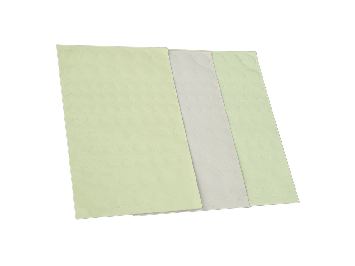 3pcs Pegatina De Parede De Estrela Luminosa Com Padrão Redondo Para Decoração Diy De Teto E Dormitório
