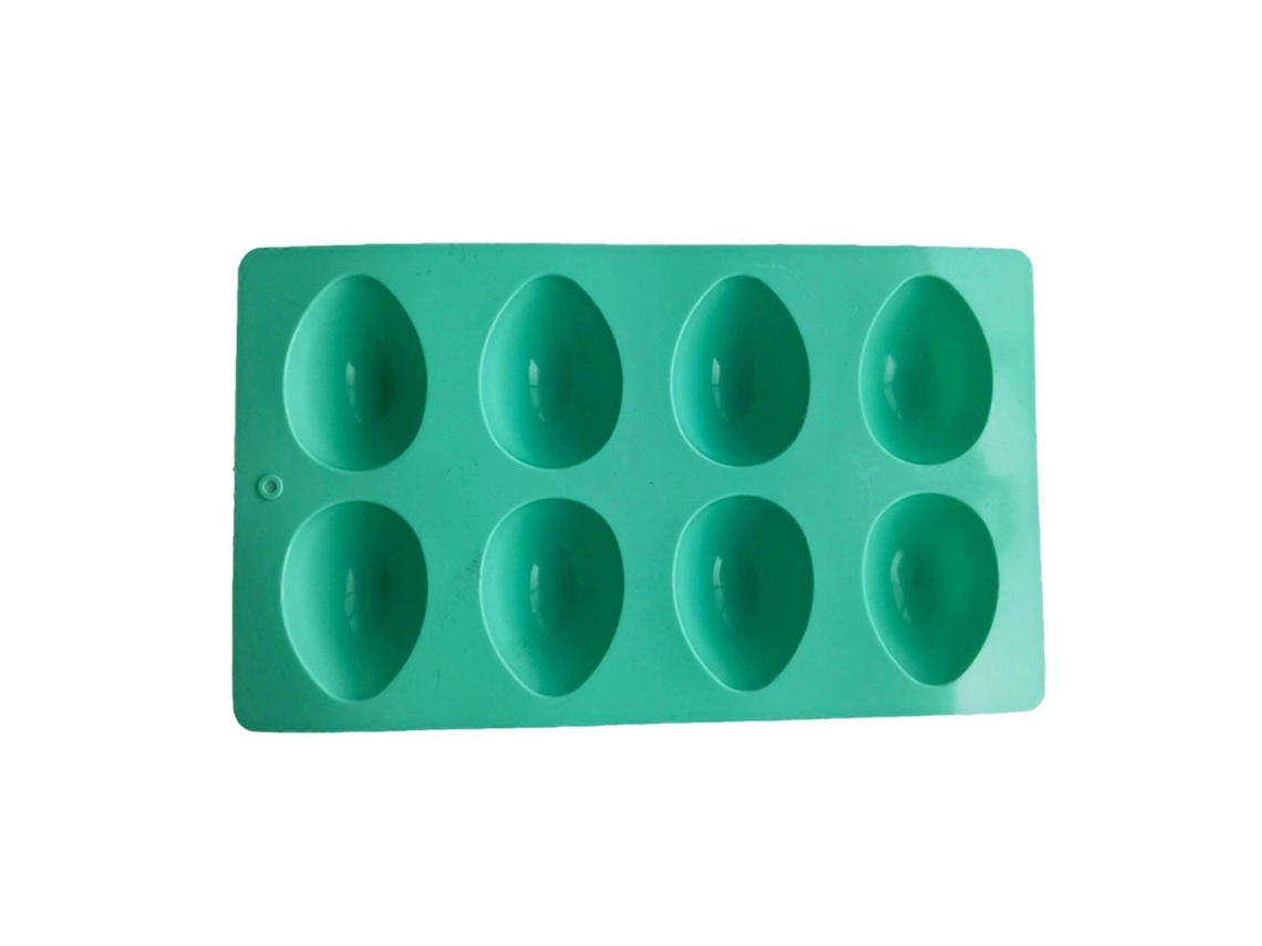 Molde De Silicone Para Chocolate Em Formato De Ovo Com 8 Cavidades, Ideal Para Confeitaria, Doces, Gelatinas E Artesanato Em Resina, Na Cor Roxa.