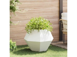 Vidaxl Floreira Branco 75 X 75 X 60 Cm Aço