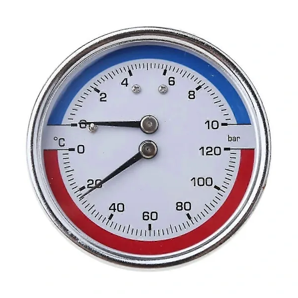 Termomanômetro Para Caldeira, Medidor De Temperatura E Pressão 0 A 120° C Conexão 10 Bar