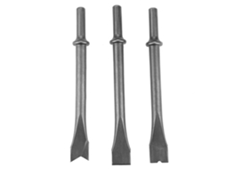 Conjunto De 3 Cinceles De Martelo Neumático Com Cabo Redondo Extra Longo Bits De Martelo Neumático