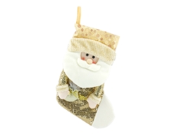Laxiscreed Meias Natal Decorativas Com Lantejoulas Douradas Para Pais Natal, Bonecos De Neve E Vejados