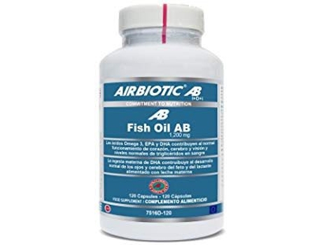 Suplemento Alimentar AIRBIOTIC Azeite de Pescado Ab 1200 Mg Fish Oilu (Toranja - 120 Cápsulas)